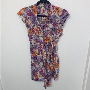 Anthropologie by Anne Pinkerton Floral Wrap Dress